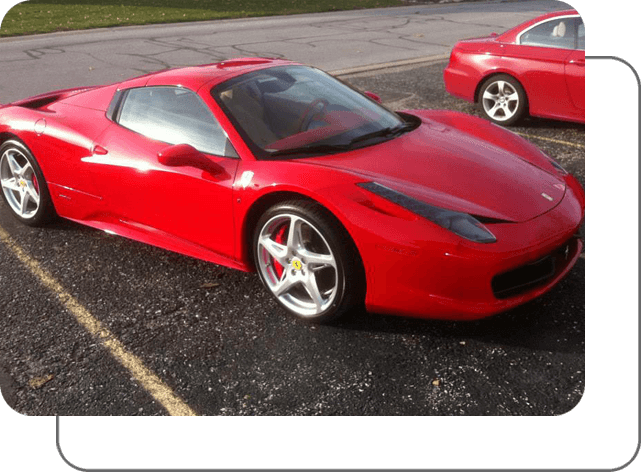 A Modern Red Sports Car