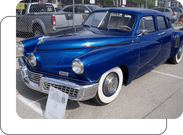 Old Blue Retro French Car