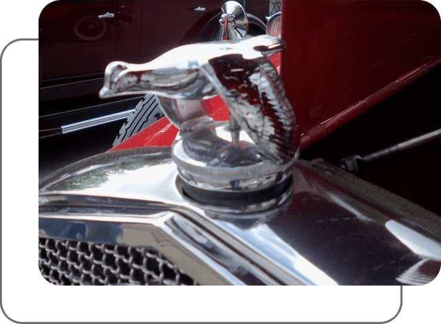 Closeup of the Classic car